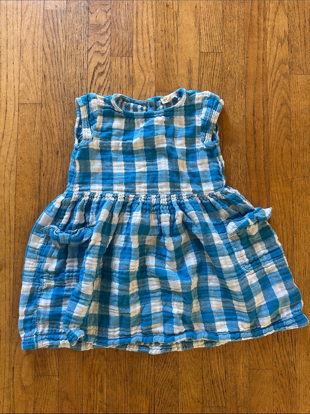 Tucker + Tate - Blue and White Gingham Girls Dress